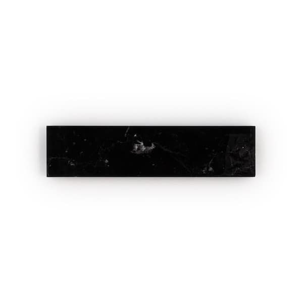 Jeffrey Court Nero Marquina Black 2 in. x 8 in. Polished Subway Marble Wall and Floor Tile (0.111 sq. ft./Each)