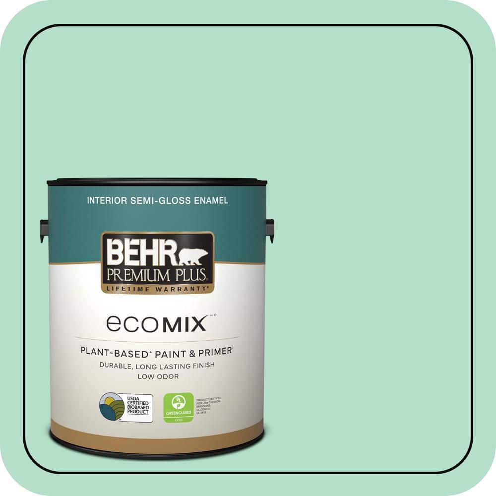 1 gal. #480C-3 Aqua Bay Semi-Gloss Enamel EcoMix Plant-Based Interior Paint & Primer price history on PriceWatchPro