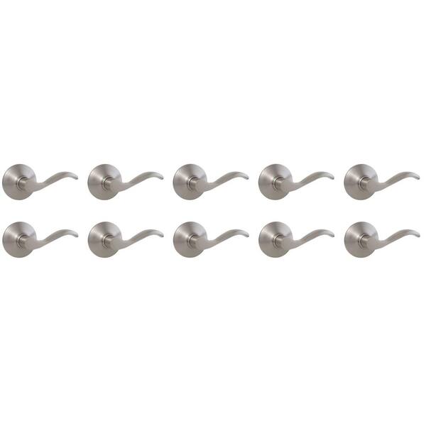 Naples Satin Nickel Hall/Closet Door Lever 10-Pack