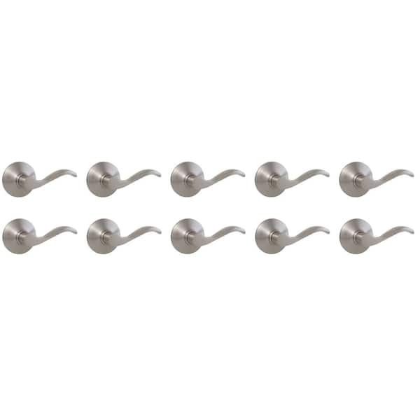 Naples Satin Nickel Hall/Closet Door Lever 10-Pack