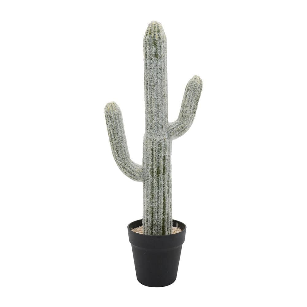 24.5 in. Artificial Saguaro Cactus in Black Pot