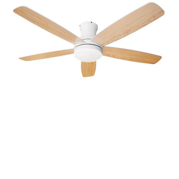 LINJO 52 in. Smart Indoor Brushed Nickel Ceiling Fan with 3-Colors LED Light and DC Reversible and APP/Remote/Reviserble Blade
