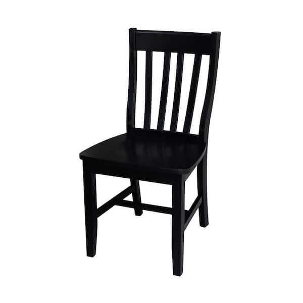 International Concepts Black Wood Dining Chair (Set of 2)