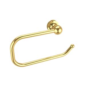 Mambo Collection European Style Single Post Toilet Paper Holder in Polished Brass