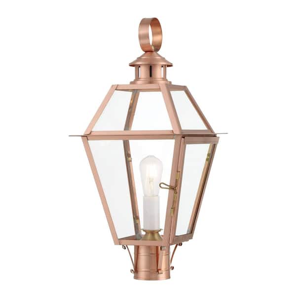 NORWELL Old Colony 1-Light Cooper Outdoor Post Lantern