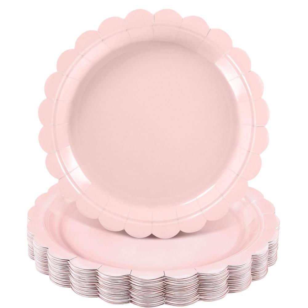 9 in. Disposable Paper Plates with Cute Dessert Cake Party for Birthday, Baby Bridal Shower and Wedding, Pink (30-Pack) price history on PriceWatchPro