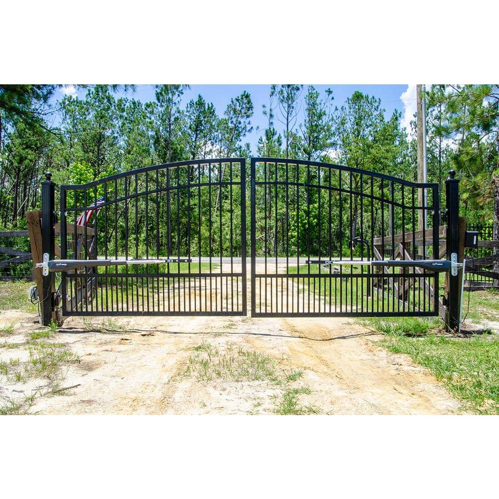 Mighty Mule Heavy Duty Dual Swing Black Automatic Gate Opener