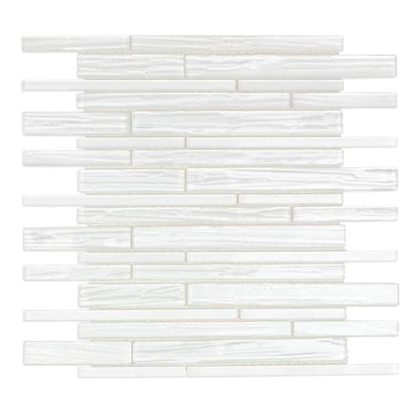 Ivy Hill Tile Midtown Sense Railroad Ice Brick Joint 11 7/8 in. x 12 5/8 in. 10mm Polished Marble Mosaic Tile