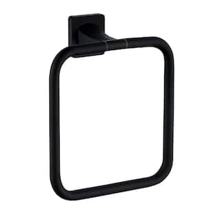 Wall Mounted Towel Ring in Stainless Steel Matte Black