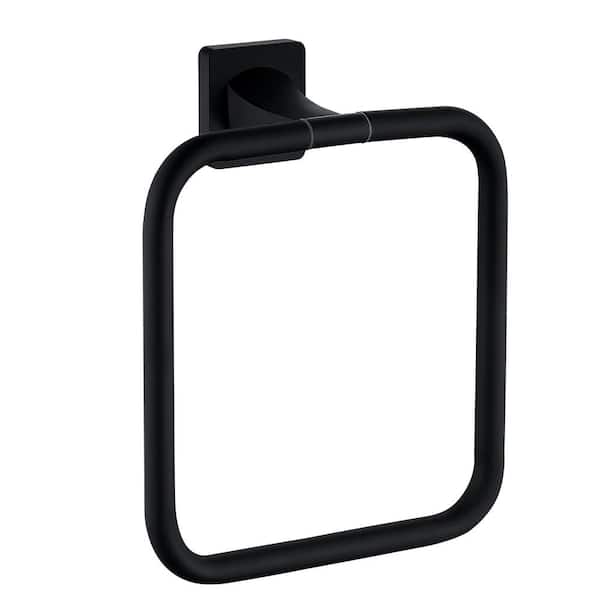 ruiling Wall Mounted Towel Ring in Stainless Steel Matte Black