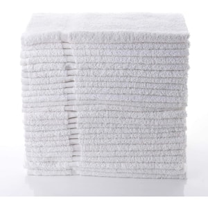 6 Piece White Popcorn cotton Bath Towel Set (2 Bath Towels, 2 Hand Tow -  The Clean Store