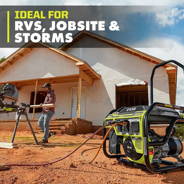 RYOBI 4500/3600-Watt Recoil Start Gas Powered Portable Generator