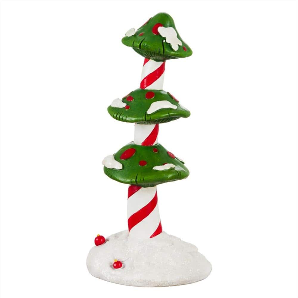 Evergreen Whimsy Holiday Mushroom Totem 12 In Garden Statue 2cg327