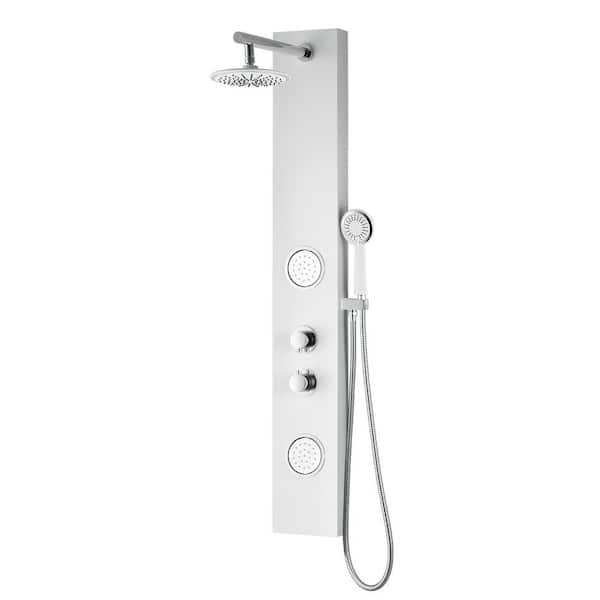 ANZZI Aquifer Series 56 in. 2-Jetted Full Body Shower Panel System with ...