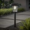 Hampton Bay Laurelview 14 Lumen Black LED Weather Resistant Outdoor Solar Path Light with Glass Lens (10-Pack) 82301-006