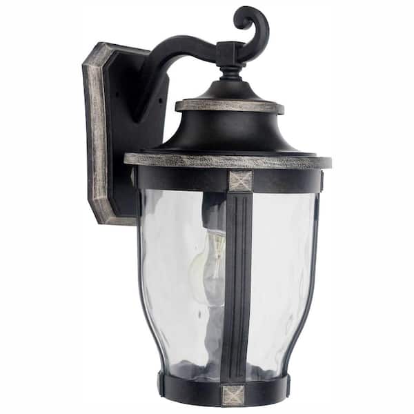 Home Decorators Collection McCarthy 11.5 in. 1-Light Bronze Outdoor Wall Lantern Sconce