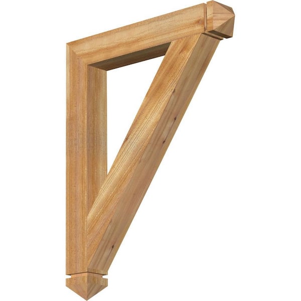 Ekena Millwork 4 in. x 36 in. x 28 in. Western Red Cedar Traditional Arts and Crafts Rough Sawn