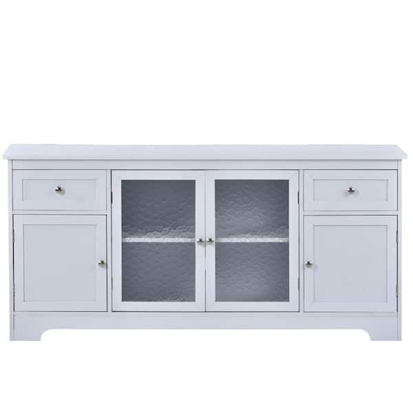 Z-joyee Wood Storage Cabinet with Adjustable Height Shelves