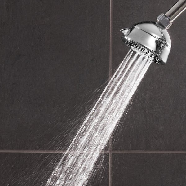 5-Spray 3.8 in. Single Wall Mount 1.8 GPM Fixed Shower Head in Chrome