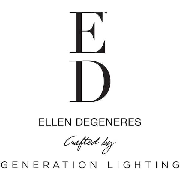 Generation Lighting Designer Collections Ed Ellen Degeneres Crafted By Generation Lighting Dunne 34 In W 4 Light Aged Iron Pendant With Sewn Natural Linen Shade Ep1114ai The Home Depot