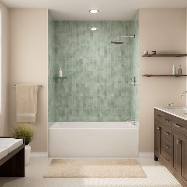 Prism 60 in. x 30 in. Acrylic Alcove Soaking Bathtub with Right-Hand Drain in White