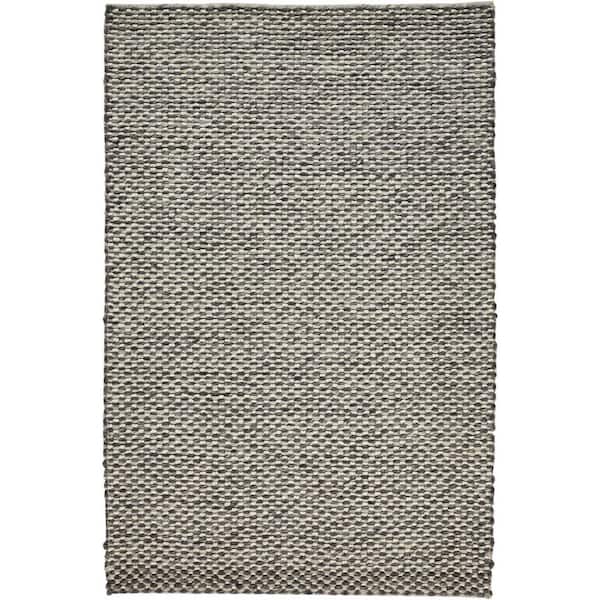 5 ft. x 8 ft. Gray and Ivory Floral Area Rug