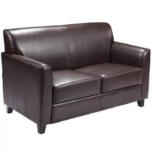 Montague Dual Power Headrest And Lumbar Support Reclining Sofa In Genuine  Brown Leather by Armen Living