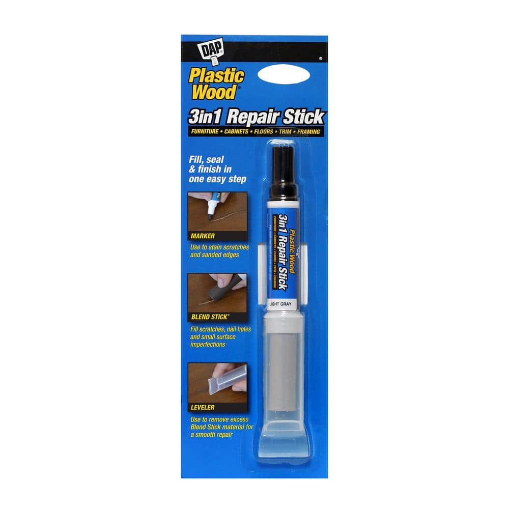 0.4 oz. 3 in 1-Plastic Wood Repair Stick Light Grey (6-pack)