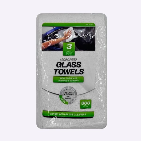Microfiber Glass Cleaning Towels 3PK