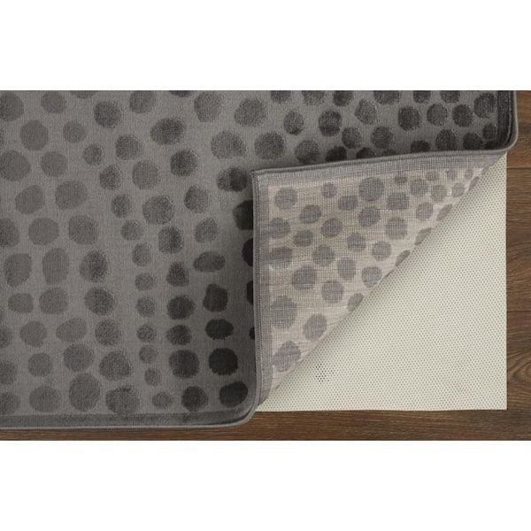 2 X 8 Gray, Silver Abstract Area Rug