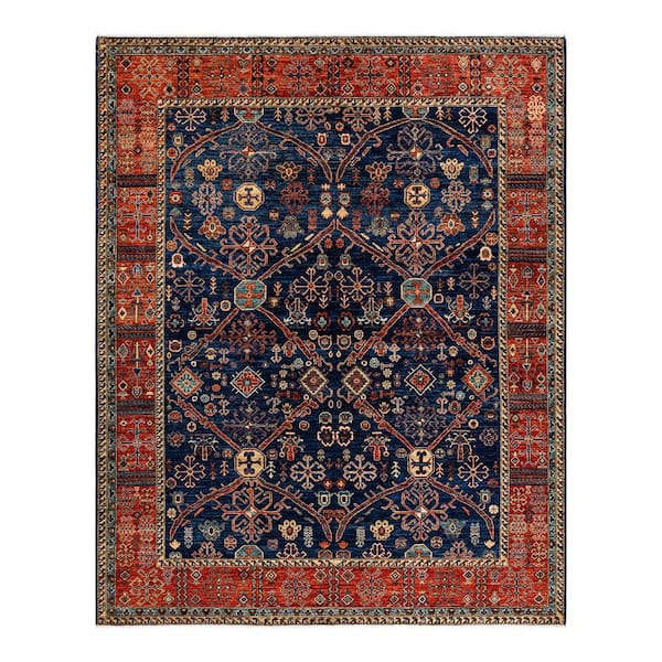 Solo Rugs Blue 8 ft. 3 in. x 10 ft. 0 in. Serapi One-of-a-Kind Hand-Knotted Area Rug