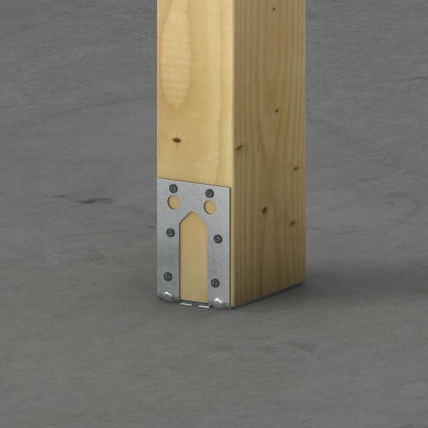 PB Galvanized Non-Standoff Post Base for 4x6 Nominal Lumber