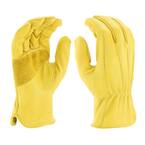 Grain Cowhide Leather Large Work Gloves