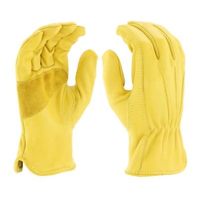 Husky Medium Grain Cowhide Water Resistant Leather Work Glove HK86009-MCC6  - The Home Depot