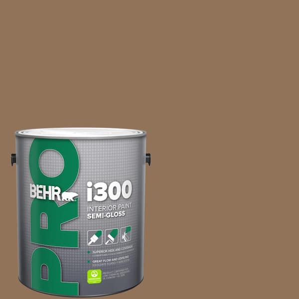 BEHR PRO 1 gal. #PMD-107 Shaved Chocolate Semi-Gloss Interior Paint