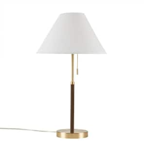 Bromley 23.5 in. Gold/Brown Mid-Century Table Lamp