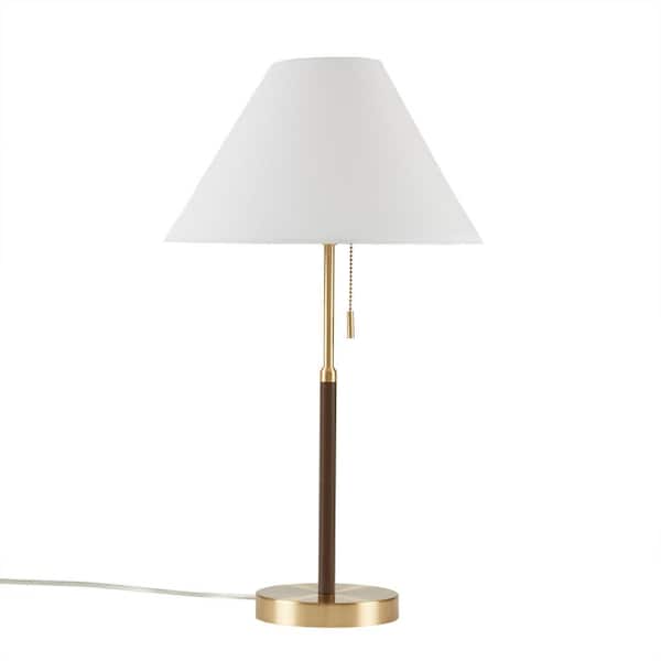 INK+IVY Bromley 23.5 in. Gold/Brown Mid-Century Table Lamp