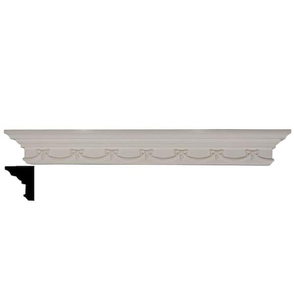 Ekena Millwork 4-1/8 in. x 36 in. x 4-3/8 in. Polyurethane Versailles Shelf