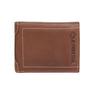 Wolverine Raider Full Grain Oil Tan Leather L-Fold Wallet in Brown