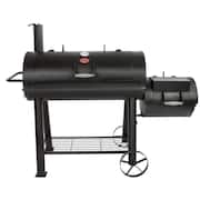 1012 sq. in. Competition Pro Offset Charcoal Grill or Wood Smoker in Black