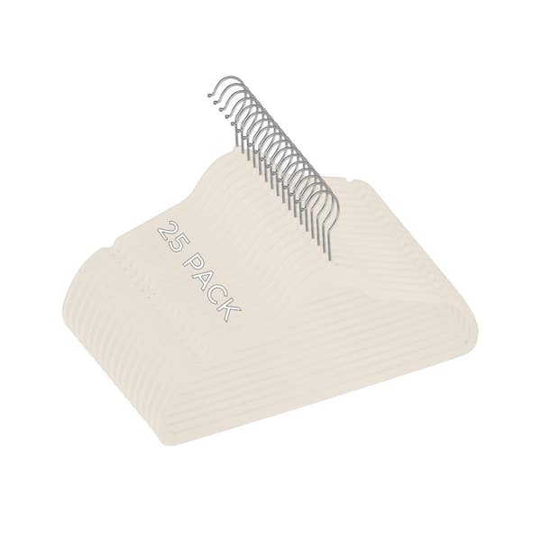 Ivory Velvet Hangers 25-Pack