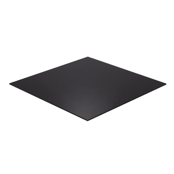 Falken Design 12 in. x 48 in. x 1/2 in. Thick Acrylic Black Opaque Sheet