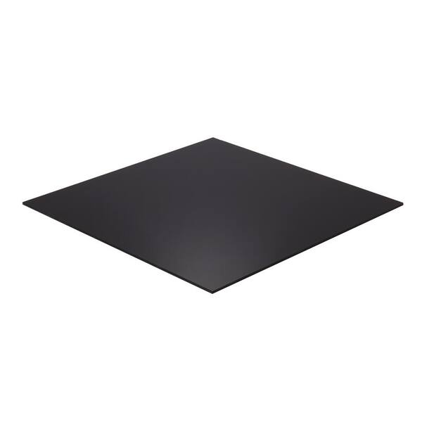 Falken Design 12 in. x 60 in. x 1/2 in. Thick Acrylic Black Opaque Sheet