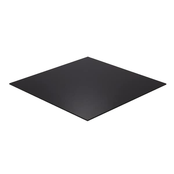 24 in. x 24 in. x 1/2 in. Thick Acrylic Black Opaque Sheet