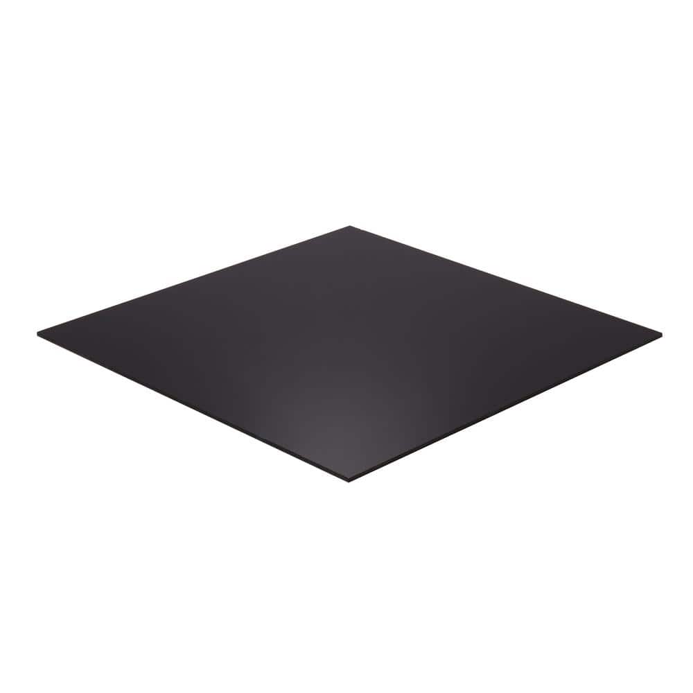 Falken Design 24 in. x 72 in. x 1/2 in. Thick Acrylic Black Opaque Sheet