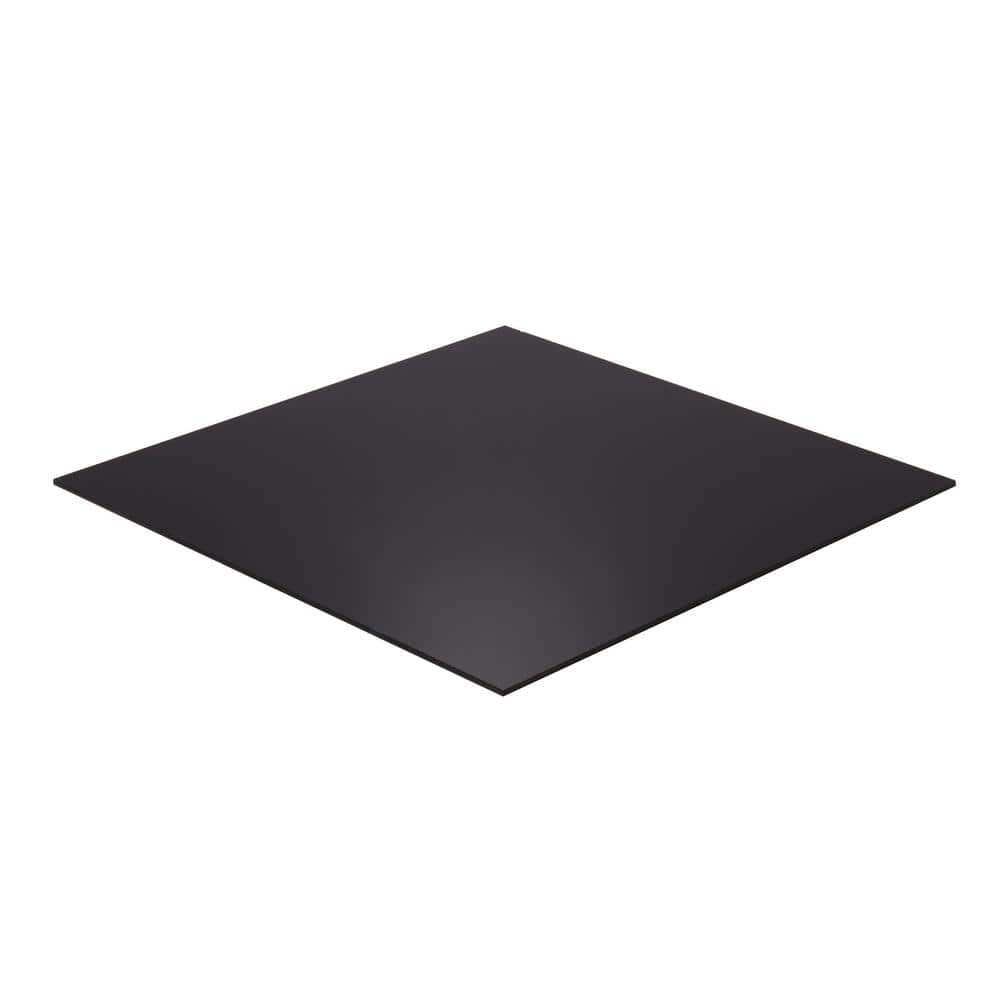 Black Acrylic Sheet, .118 Inch (3mm) Thick, 12 Inch x  