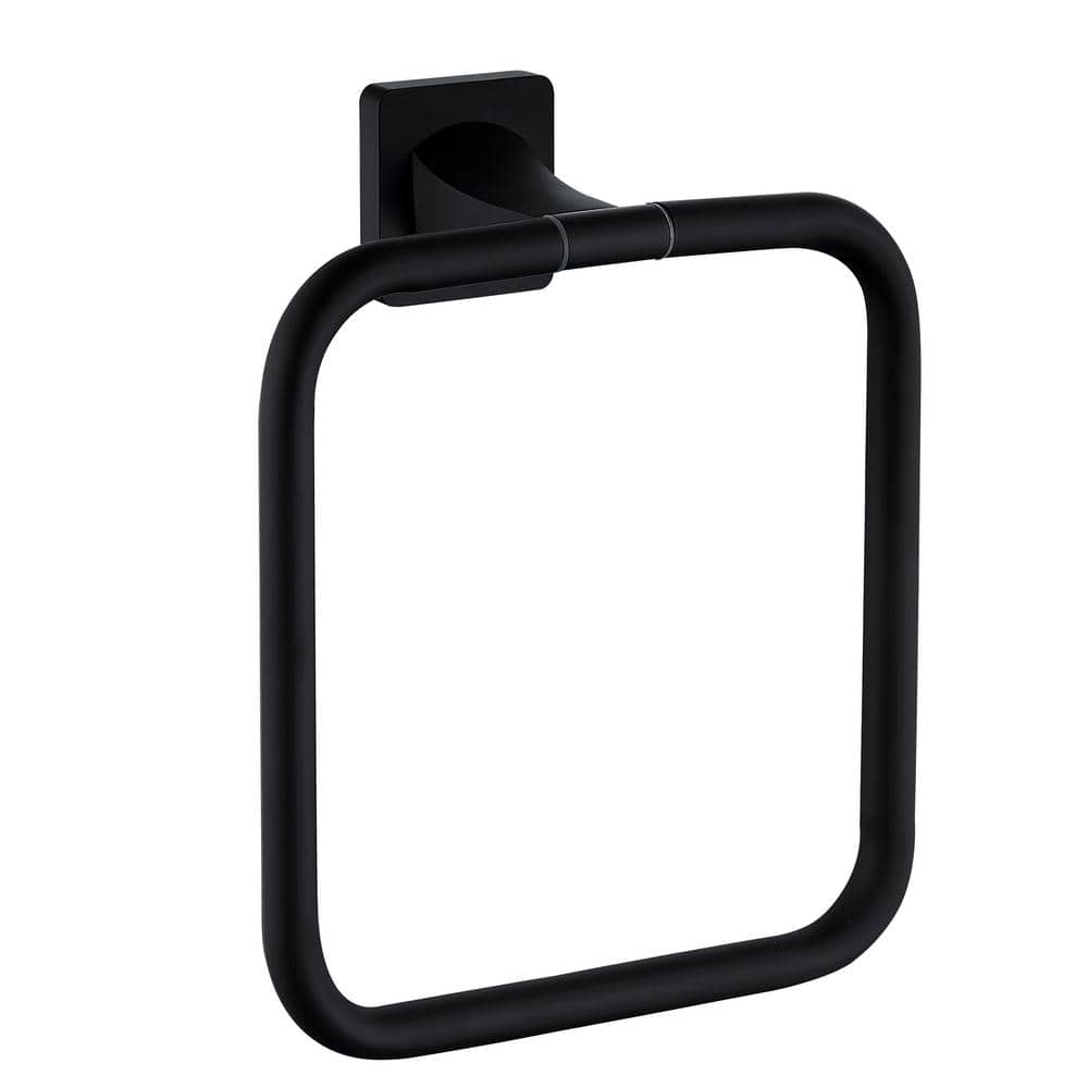 Bath Wall Mounted Towel Ring Hand Towel Holder in Spot Resist Matte Black price history on PriceWatchPro