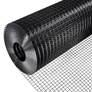 24 in. x 100 ft. 16-Gauge Black Vinyl Coated Hardware Cloth Welded Wire Fence Chicken Coop 1 in. Mesh Size