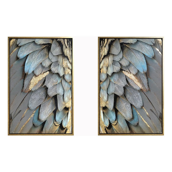 2-Piece Framed Mixed Media Animal Wall Art 47 in. x 32 in.