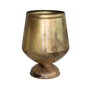 15.75 in. L x 15.75 in. W x 20.47 in. H 88 Qt. Antique Brass Finish Iron Decorative Pots